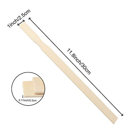 ZOENHOU 100 PCS 12 Inch Paint Sticks, Premium Wooden Paint Stir Waxing Mixing Sticks Bulk for Crafts Painting Crafting Resin Wood Paddle Hobby Projects Garden - size: 100PCS 12 Inch