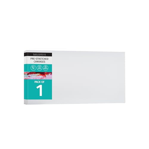 PIXY CANVAS Value Pack of 1 Stretched Canvas 9x18 inch, 1-1/4 (1.25) inch deep for Your Paintings/Artwork/Wall Art/Wall Decor (Pack of 1 Canvas, 9 x 18 inch, Landscape) - size: 9 x 18 inch, style: Pack of 1
