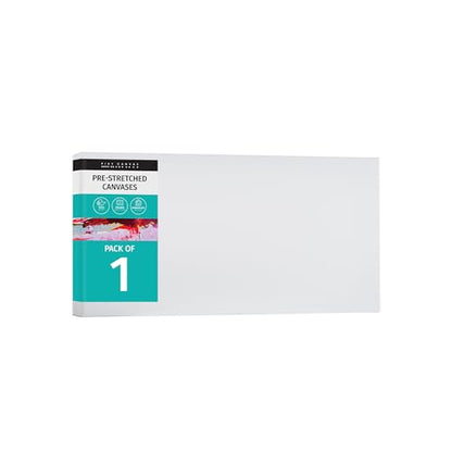 PIXY CANVAS Value Pack of 1 Stretched Canvas 9x27 inch, 1-1/4 (1.25) inch deep for Your Paintings/Artwork/Wall Art/Wall Decor (Pack of 1 Canvas, 9 x 27 inch, Landscape) - size: 9 x 27 inch, style: Pack of 1