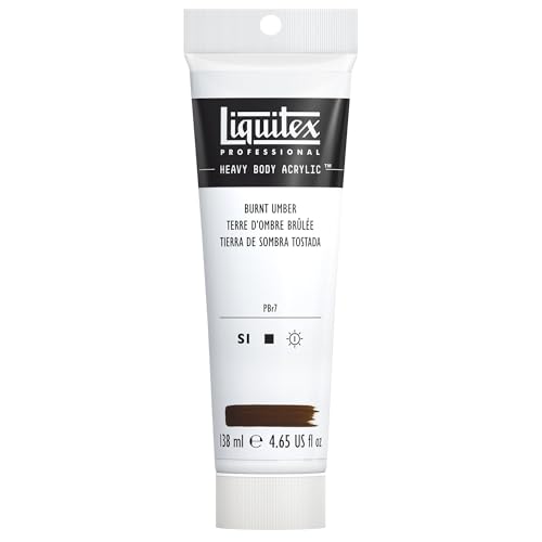 Liquitex Professional Heavy Body Acrylic Paint, 4.65-oz (138ml) Tube, Burnt Umber - color: Burnt Umber, style: 4.65-oz Tube
