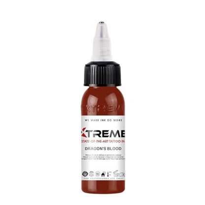 Xtreme Tattoo Ink, Versatile Medium Viscosity for Precision Tattooing, Rich Hue, Quick Healing, Acrylic-Free, Water Based and Premium Quality - Ready-to-Use Tattoo Ink (Dragon's Blood, 0.5 oz) - color: Dragon's Blood, size: 0.5 fl oz