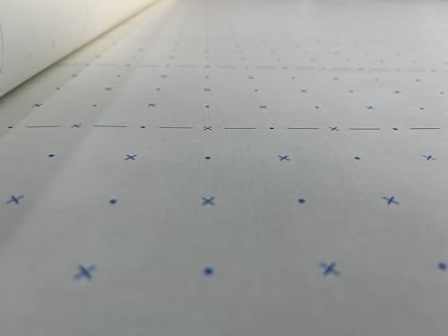 Pattern Paper for Sewing, Tracing Paper for Pattern Drafting, Marking Paper for Dressmaking, 60g Weight (Alphanumeric Dotted Paper, 45 Inch x 20 Yard)