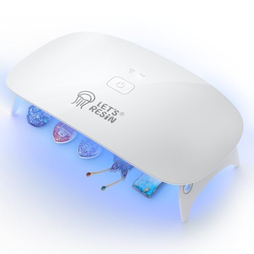 LET'S RESIN Upgraded UV Light for Resin, Large Size Portable UV Resin Light, Fast Curing&Portable UV Lamp, Jewelry Making Supplies for Resina UV, DIY Craft, Decor - size: new uv light