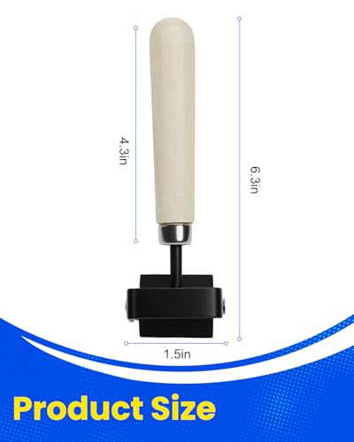 UCEC Brayer Roller for Printmaking – Wooden Handle Durable Wood Glue Roller, Paint, Brayer Rollers for Crafting, Great for Gluing Application, Diamond Painting, Block Printing, 1 Pack (1.5 Inch) - color: 1.5 Inch-Wooden Handle