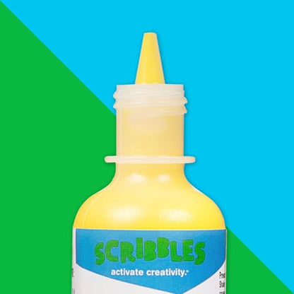 Scribbles 54112 3D Fabric Paint Shiny- Bright Yellow - color: Bright Yellow, size: 1 Fl Oz (Pack of 1)