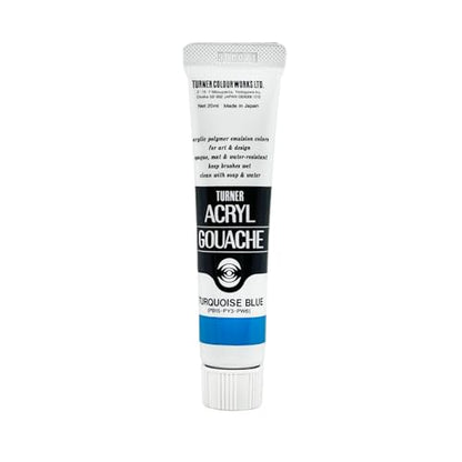 Turner Colour Works Acryl Gouache Artist Acrylic Paint - Single 20 ml Tube - Turquoise Blue - color: Turquoise Blue, size: 0.7 Fl Oz (Pack of 1)