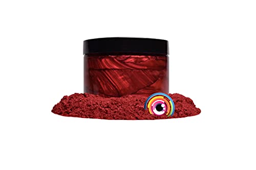 Eye Candy Pigments Premium True Red Mica Powder - Senshi Red (50gr) - for Epoxy, Resin, Soap, Paint, Woodworking, Acrylic Pouring, Bath Bombs, Fishing Lures - DIY Arts and Crafts Additive - color: Senshi Red