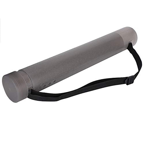 Telescopic Drawing Tube Plastic Storage Case with Flip Cover for Posters Maps Documents Art Supplies (Dark Gray) - color: Dark Gray