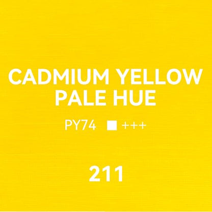 PHOENIX Cadmium Yellow Pale Hue Oil Paint - 40ml / 1.35 Fl oz. Single Tube - Artist Quality Oil Based Paint for Professionals - color: Cadmium Yellow Pale Hue