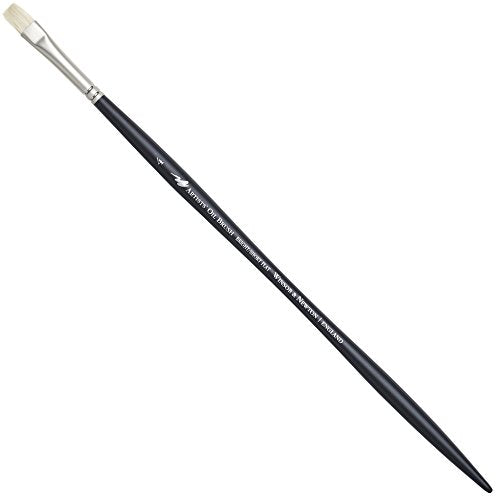 Winsor & Newton Artists' Oil Hog Paint Brush, Long Handle Size 4, Bright - size: #4, style: Bright
