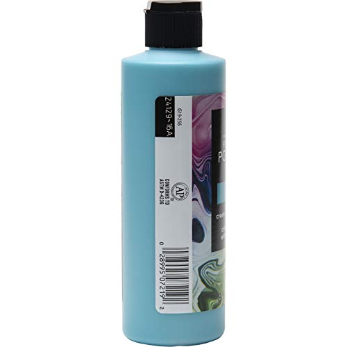 FolkArt Pre-Mixed Acrylic Pouring Paint, 8 oz, Aqua - color: Aqua