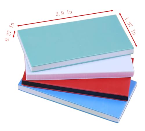 Rubber Stamp Carving Blocks, 4 Pcs Colorful 3.9 Inch x 1.97 Inch x 0.7 Inch TPR Rubber Blocks for DIY Carving (Color)