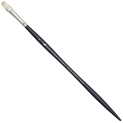 Winsor & Newton Artists' Oil Hog Paint Brush, Long Handle Size 5, Bright - size: #5, style: Bright