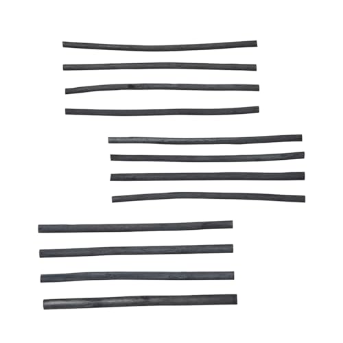 KINGART 12-Piece Willow Charcoal Sticks, Soft, Black Artist Vine Charcoal for Artists, Beginners, Students, Great for Sketching, Rendering, Drawing, Shading and Fine Art