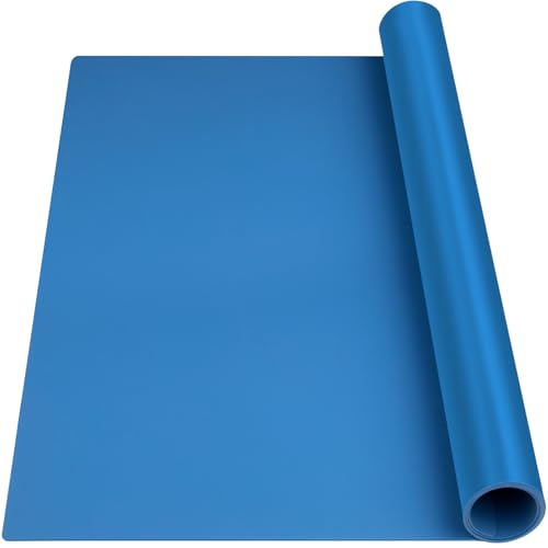 Silicone Mat Heat Resistant Mats for Countertop, Large Silicone Mats for Crafts Kitchen Counter Workbench Table protector, Size 36x24 inches Thick 2mm,Rolled Package,Light Blue - color: Light Blue, size: 36"L x 24"W