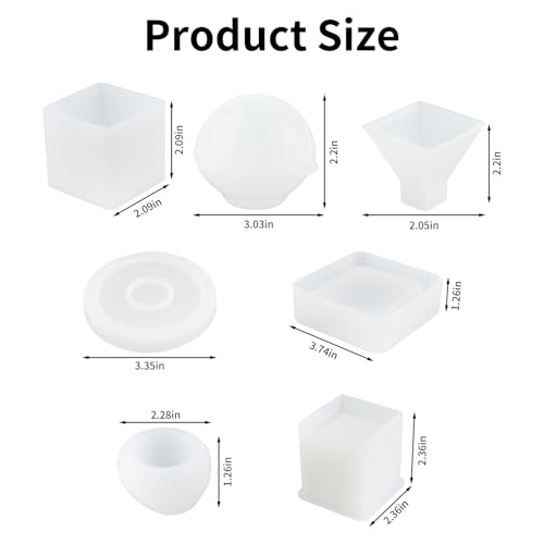 21PCS Silicone Resin Jewelry Casting Molds, Assorted Shapes Flexible Epoxy Kit Easy Demolding Smooth Reusable Tools for DIY Necklaces,Earrings,Pendants,Keychain Crafts