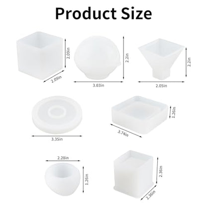 21PCS Silicone Resin Jewelry Casting Molds, Assorted Shapes Flexible Epoxy Kit Easy Demolding Smooth Reusable Tools for DIY Necklaces,Earrings,Pendants,Keychain Crafts