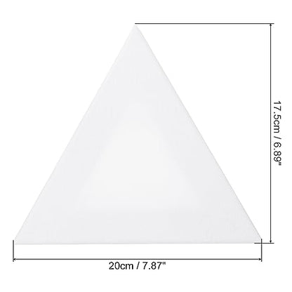PATIKIL Paint Canvases for Painting, 2 Pack 8x7 Inch Triangle Wood Frame Stretched Blank Art Canvas Board Panels for Acrylic, Oil, Tempera Painting, White - size: 8x7 Inch