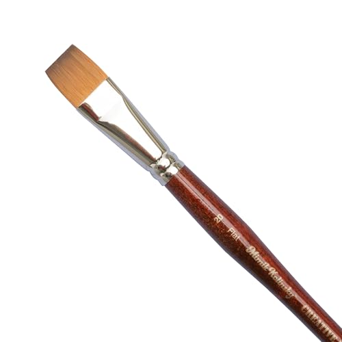 Creative Mark Mimik Kolinsky Watercolor Brush - # 20 Flat - Short Handle Synthetic Paint Brush - Handmade in Germany - Synthetic Sable Paint Brushes for Professional Artists - Animal-Friendly - size: 20