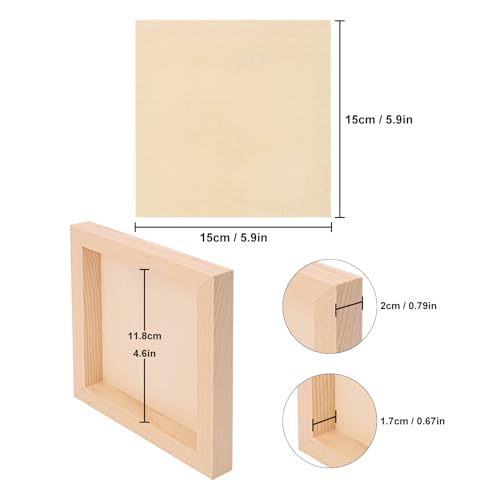 30 Pack Unfinished Wood Canvas Boards for Painting, 6 x 6 Inch Square Wooden Panels, Wood Panels Boards for Crafts and Painting, DIY Handicrafts, Home Decoration（Thickness 0.98 Inch）