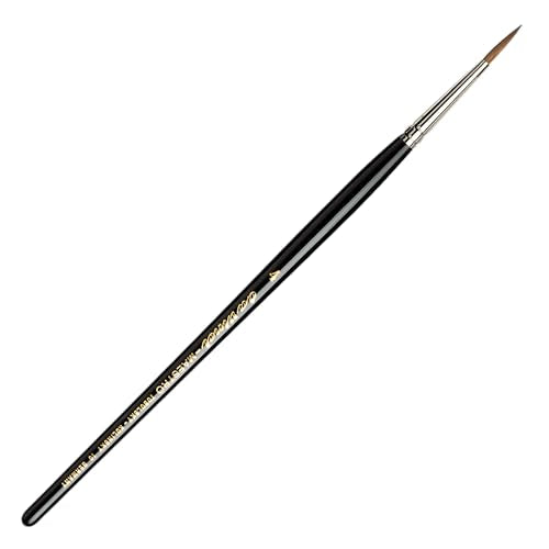 da Vinci Watercolor Series 10 Maestro Paint Brush, Round Kolinsky Red Sable, Size 4 - size: Size 4, style: Round Series 10