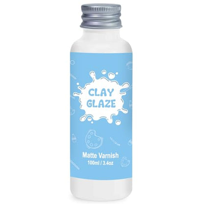 100ml Air Dry Clay Glaze, Air Dry Clay Varnish Can Not Only Used to Prevent Clay Cracking, Scratches, and Wear, Polymer Clay Glaze Can Also Having a Matte Glaze Effect (Matte) - size: A2-100ml-matte