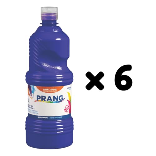 Prang Ready-to-Use Tempera Paint Quart, 32 oz., Blue, 6 Count - color: Blue (Pack of 6)