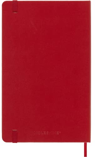 Moleskine Classic Notebook, Large, Plain, Red, Hard Cover (5 x 8.25)