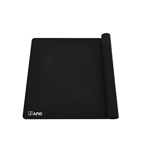Sapid Extra Large Silicone Sheet for Crafts, Thick Silicone Jewelry Casting Mats, Nonstick Nonslip Silicon Mat for Epoxy Resin, Art Painting, Heat- Resistance Counter Mat (15.7"×23.6", Black) - color: Black, size: 23.6"L x 15.7"W