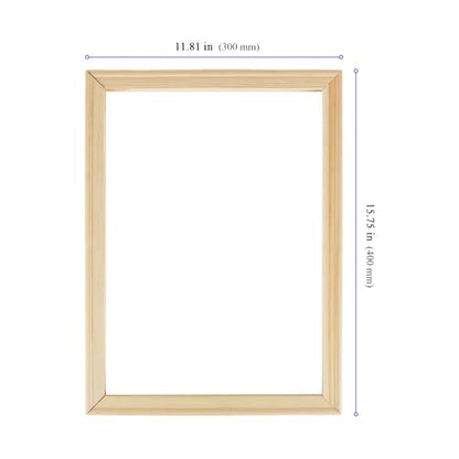 4 Pack 12x16 Inch DIY Wood Canvas Stretcher Bars, Removable Canvas Wood Frame Kits for Painting, Embroidery, Needlepoint Arts Craft