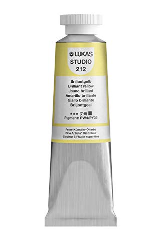 Lukas Studio Artist Oil Color Paints - High-pigment oil paint made with natural binder for artist, painting, & more! - [Brilliant Yellow - 37 mL] - color: Brilliant Yellow, size: 1.3 Fl Oz (Pack of 1)