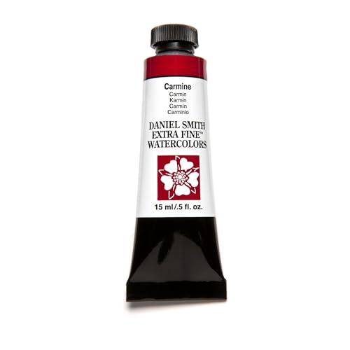 Daniel Smith Extra Fine Watercolor Paint, 15ml Tube, Carmine, 284600020, 0.5 Fl Oz (Pack of 1) - color: Carmine