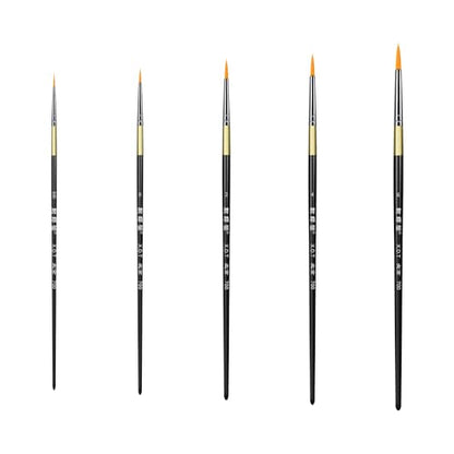 XDT#700 Miniature Detail Artist Paint Brush 5 Piece Set #000#0#2#4#6, Fine & Micro Detail Paints Brush for Painting, Acrylic Oil Watercolor - size: 5Pc Set