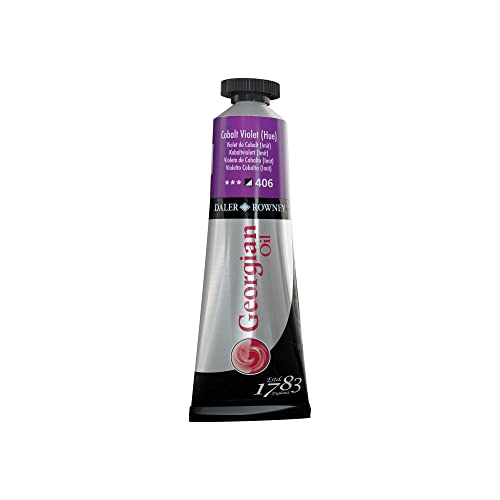 Daler Rowney Georgian Oil Paint Cobalt Violet Hue 38ml Tube - Art Paints for Canvas Paper and More - Oil Painting Supplies for Artists and Students - Artist Oil Paint for Any Skill Set