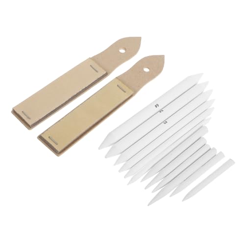 ULDIGI Blending Stumps and Tortillions Set with Pencil Sharpener Extender Paper Tools for Student Sketching and Shading Deep Gray Pouch