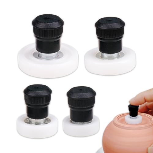 ZORZA 4Pcs Pottery Wheel Trimming Tools Little Spinners for Clay Finishing | Tiny,Smooth,Ergonomic,Protects your Hands,4Sizes,for Pottery Enthusias Ceramic Projects,Achieve Precise Centering Balance
