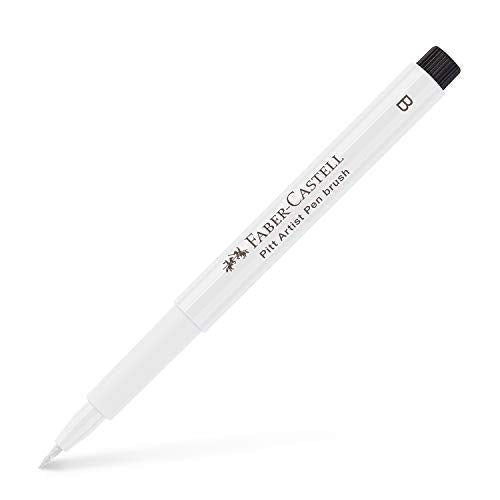 Faber-Castell Pitt Artist Brush Pen, White India Ink - Brush Nib Artist Marker - color: White, style: B