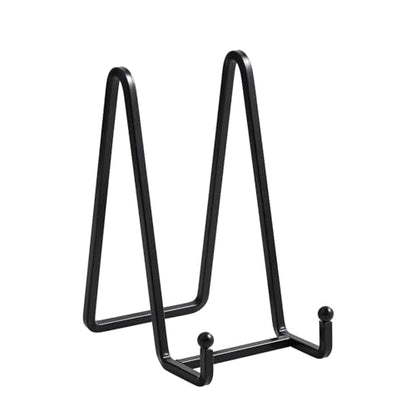 Plate Holder Easel Display Stand - 6 inch Metal Plate Stands for Display - Tabletop Picture Stand - Black Iron Easels for Display Pictures | Photo Frames | Book | Decorative Plates | Plaque - 4 Pack - size: 6 inch (4 pack)