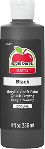 Apple Barrel Acrylic Paint in Assorted Colors (8 Ounce), 20404 Black- (Pack of 1) - color: Black, size: 8 Fl Oz (Pack of 1)