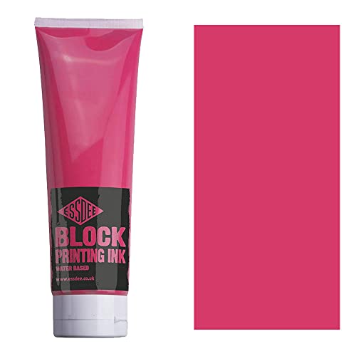 Essdee Block Printing Ink Fluorescent Pink, 300ml, FPI/02 - color: Fluorescent Pink