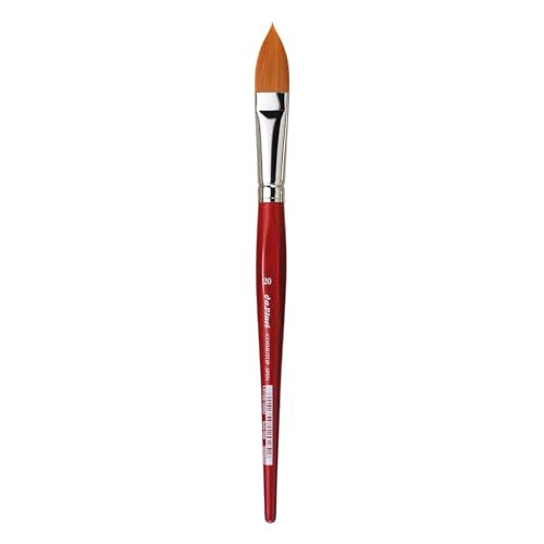 da Vinci Watercolor Series 5584 CosmoTop Spin Paint Brush, Pointed Oval Synthetic with Red Handle, Size 20 - size: Size 20, style: Pointed Oval