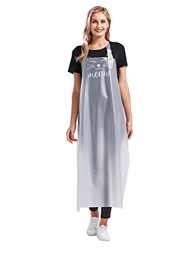 Nanxson TPU Waterproof Apron Lightweight Work Apron with Adjustable Buckle | Liquid Resistant,Neck buckle design,Easy to clean,Unisex,Butcher Apron for Dishwashing Grooming,Halloween - color: Transparent