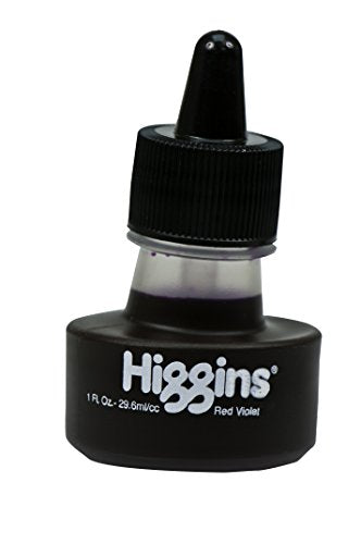 Higgins Dye-Based Drawing Ink, Red Violet, 1 Oz Bottle (44106) - color: Red Violet
