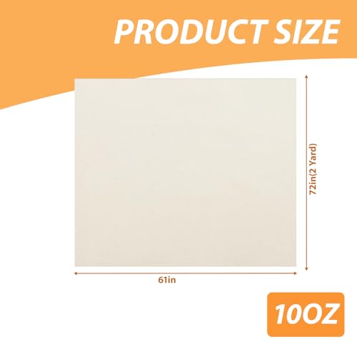 Cotton Canvas Fabric | Natural Cotton Duck Canvas Fabric for Painting, Sewing, Bags Making, Arts & Crafts (10oz, 2 Yard) - color: 10oz, size: 2 Yard