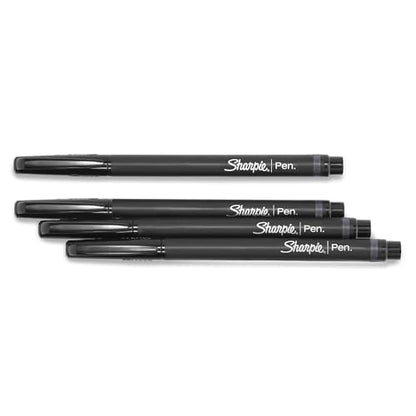 SHARPIE Felt Tip Pens, Fine Point (0.4Mm) Felt Tip Markers, Journaling Pens, Art Markers, Drawing Markers, Black, 4 Count - size: 4 Count (Pack of 1)