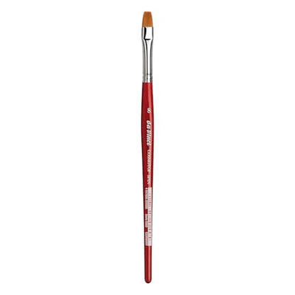 da Vinci Watercolor Series 5880 CosmoTop Spin Paint Brush, Flat Synthetic with Red Handle, Size 8 (5880-08) - size: Size 8, style: Flat