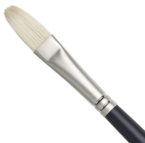 Winsor & Newton Artists' Oil Hog Paint Brush, Long Handle Size 8, Filbert - size: #8, style: Filbert