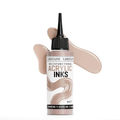 Kamenskaya Acrylic Inks for Artists - 'Beige' Acrylic Ink, 3.38 Fl Oz (100 ml) - color: Beige