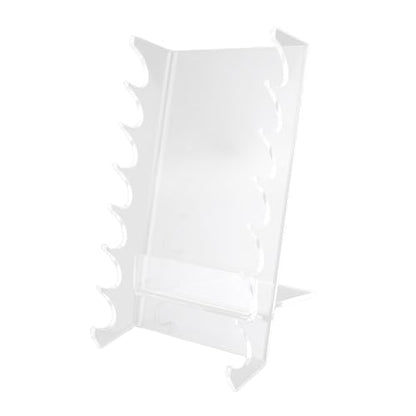 Jiawu Makeup Brush Holder, Acrylic Horizontal Slot Design Brush Drying Rack, Pen Display Stand with 2 Accessories and User Manual for Vanity Paint Desk