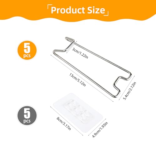 5 Pcs Picture Frame Stand with Self Adhesive Backing,Adjustable Metal Picture Holder Easel for 5.9-10.2 Inch Photo Frames,Tabletop Frame Support Stand for Pictures,Artwork Display,Silver,5.12"×2.12" - size: 5PCS Silver 5.12×2.12 Inch
